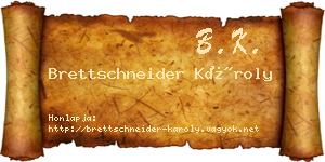 Brettschneider Károly névjegykártya